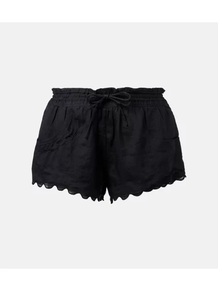 Pantaloni scurți Isabel Marant cu broderie negru