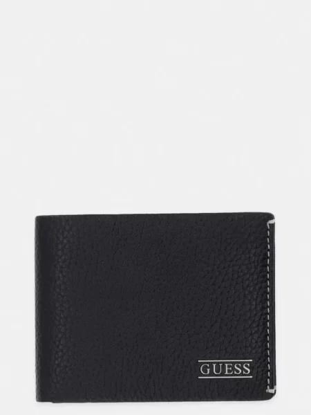 Guess denarnica usnjena BOSTON črna