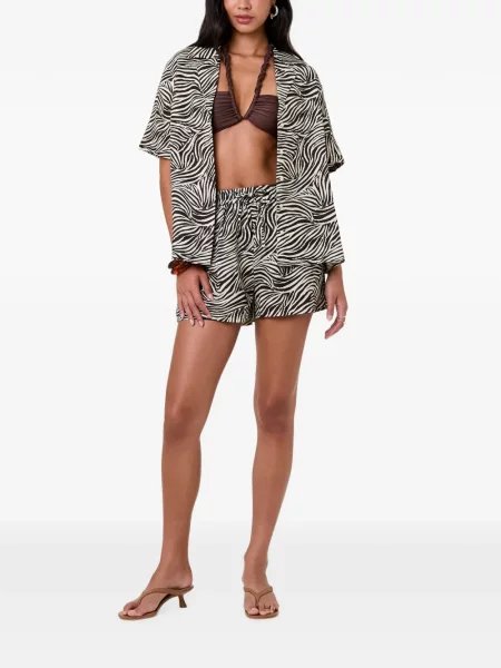 Cămașă Nicholas cu model zebră maro