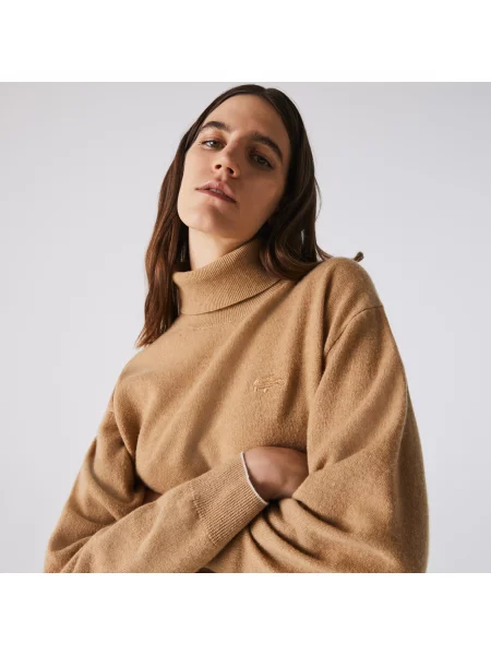 Свитер Lacoste.com бежевый