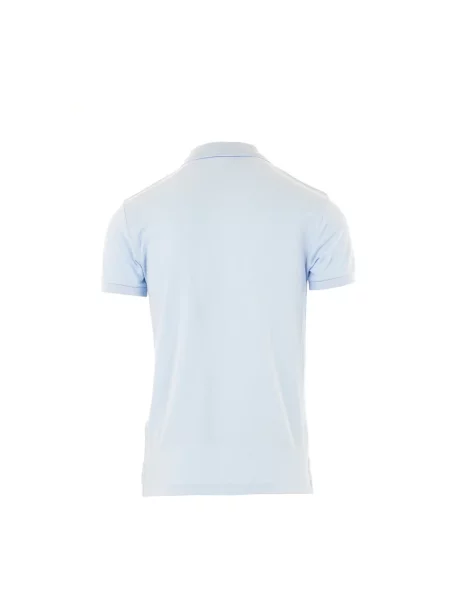 Koszulka polo o kroju slim fit z czystej bawełny Polo Ralph Lauren niebieska