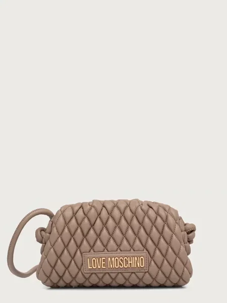 Love Moschino geantă crossbody pentru femei din piele bej