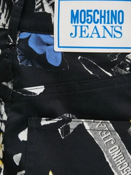Fustă din denim Moschino Jeans negru