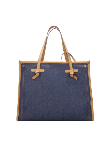 Shopperka Gianni Chiarini skórzana niebieska