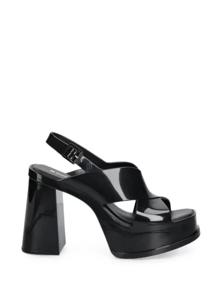 Dans pantofi cu toc Melissa cu platformă cu bretele negru