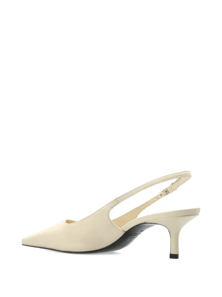 Pantofi cu toc Black Suede Studio din piele de căprioară slingback negru