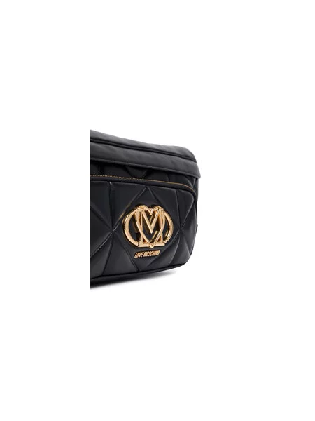 Love Moschino pasna torbica iz umetnega usnja črna