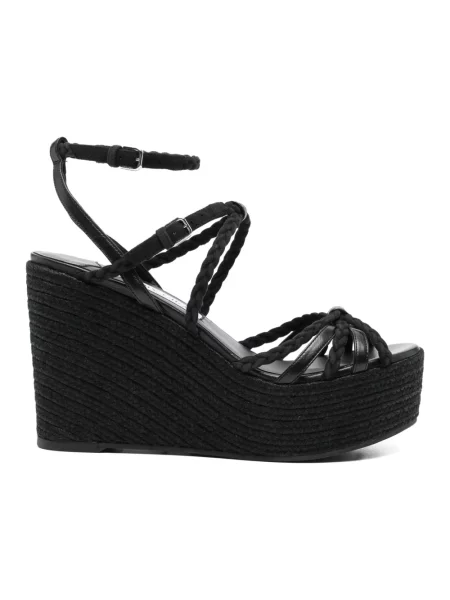 Sandały Jimmy Choo na koturnie czarne