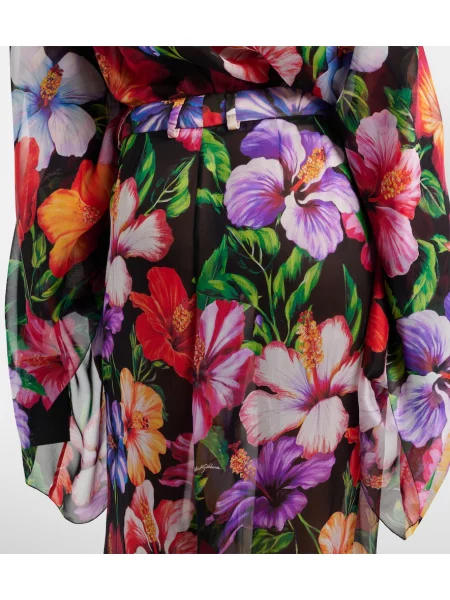 Hodvábne kvetinové nohavice Dolce&gabbana