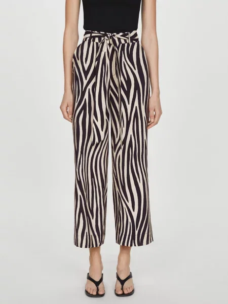 MANGO Кюлоти Білий/чорний білі