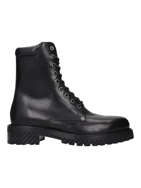 Buty do kostki Off-white skórzane o krotszym kroju białe
