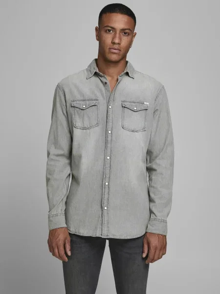 JACK & JONES Srajca Sheridan denim siv