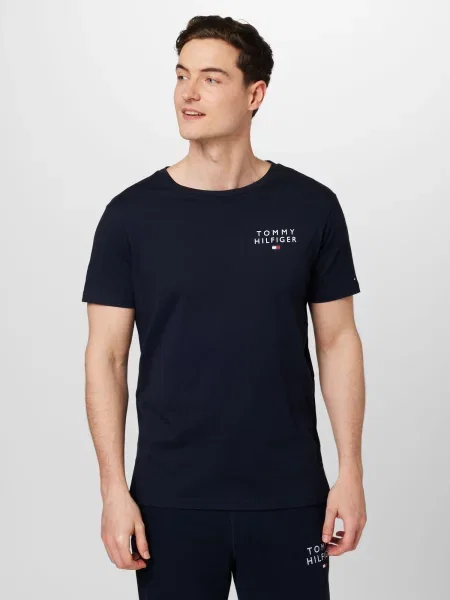 TOMMY HILFIGER Tricou bleumarin / roșu alb