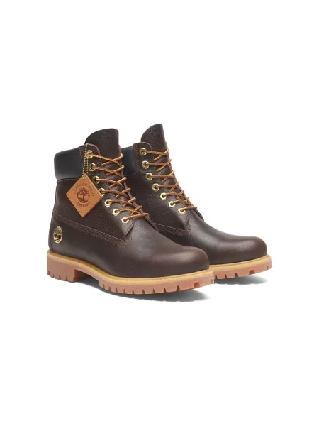Šnurovacie čipkované vodotesný členkové topánky Timberland hnedá