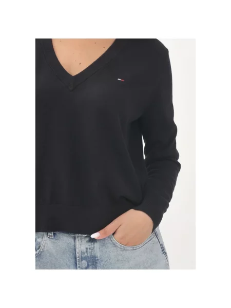 Tommy Jeans sweter lekki czarny