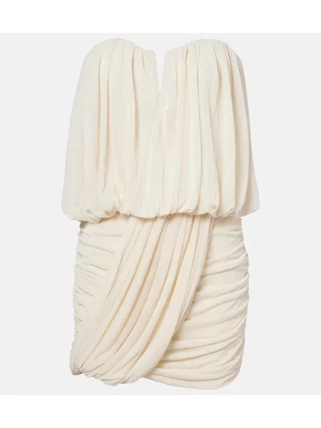Rochie Isabel Marant din jerseu drapată de costum alb