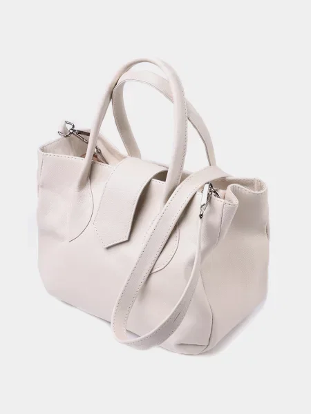 Кожаная сумка Shvigel бежевая