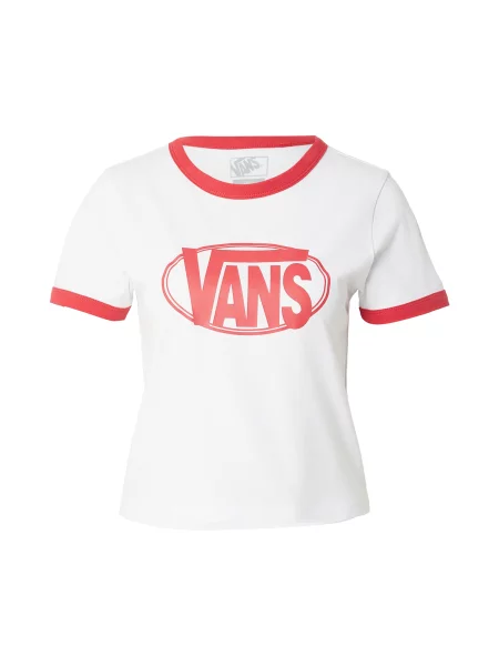 VANS Majica svetlo rdeča bela