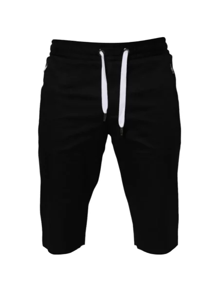 Pantaloni scurți Dolce & Gabbana cu dungi cu cordon negru