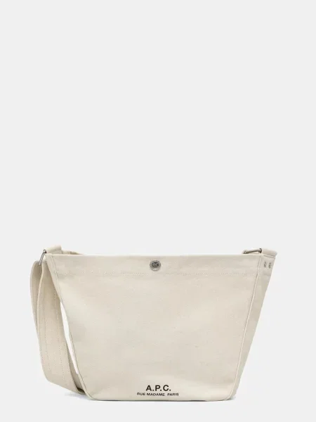 A.P.C. torebka besace journal small beżowy biała