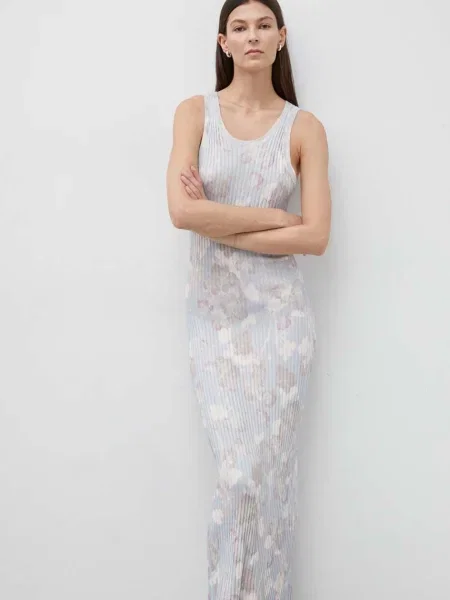 Won Hundred rochie maxi mulata albastru