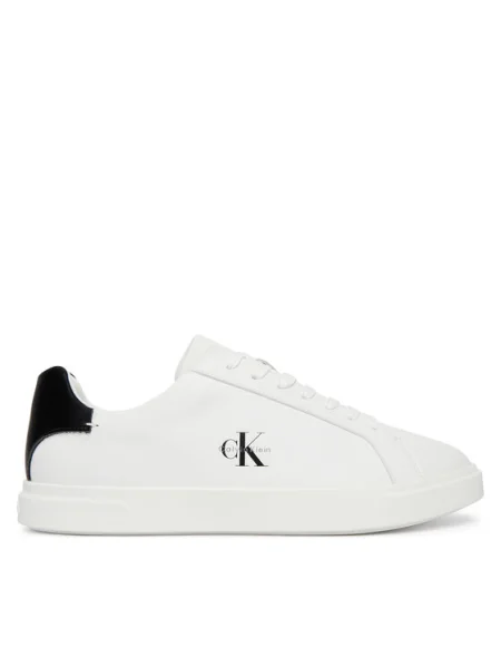 Calvin Klein Sneakersy Low Pro Cups Lth Ml biela