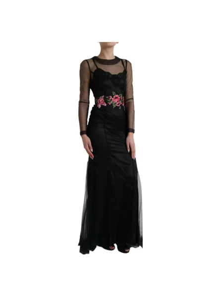 Sukienka Dolce And Gabbana z siateczki czarna