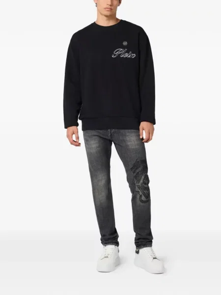 Hanorac crewneck Philipp Plein negru