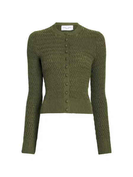 Cardigan Proenza Schouler White Label tricotate alb