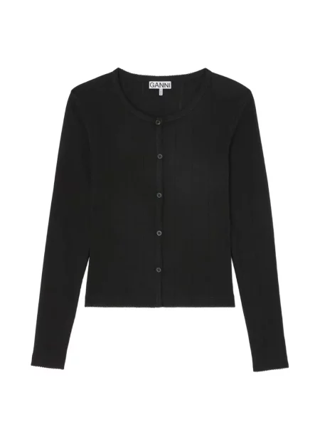 Cardigan Ganni tricotate negru