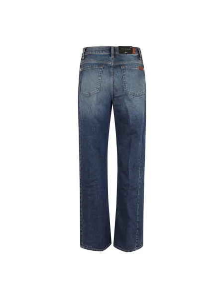 Jeansy straight leg 7 For All Mankind niebieskie