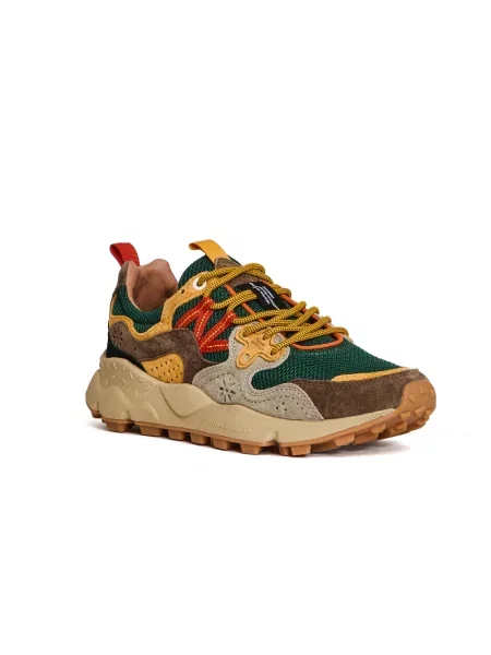 Sneakersy Flower Mountain zamszowe w kwiatki zielone