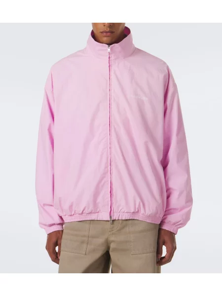Geacă Acne Studios din poplin cu autograf roz