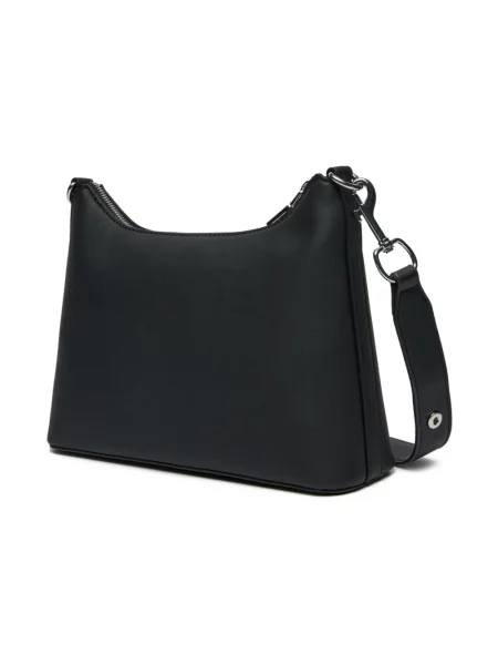 Torebka hobo Love Moschino z autografem czarna