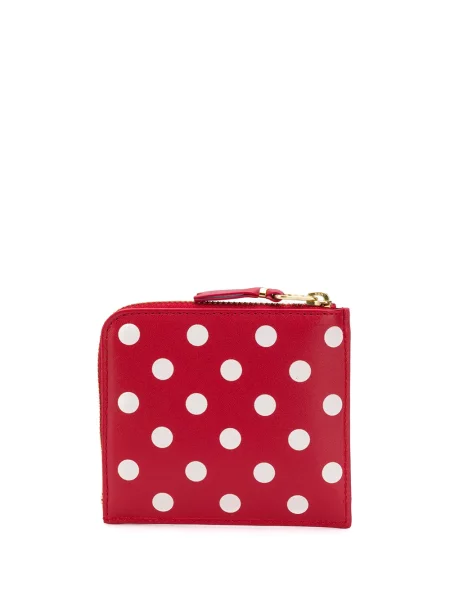 Taškuotas raštuotas piniginė Comme Des Garçons Wallet raudona