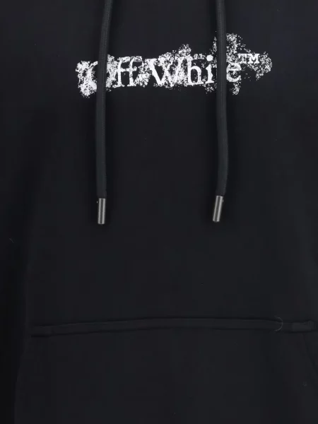Majica s kapuljačom Off-white s printom bijela