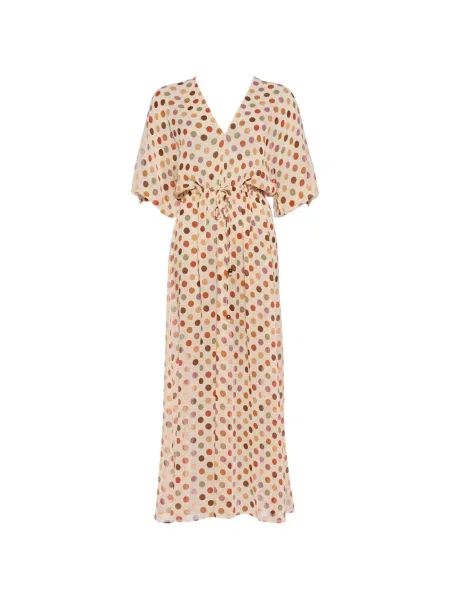 Rochie midi Eres cu buline cu cordon