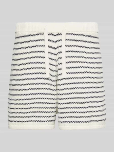 Szorty o kroju loose fit z mieszanki bawełny w imitacji dzianiny Calvin Klein Jeans beżowe