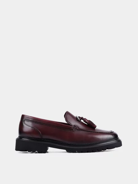 Шкіряні Лофери MIRATON бордовий
