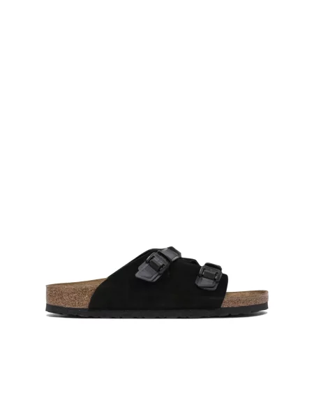 Klapki Birkenstock zamszowe czarne