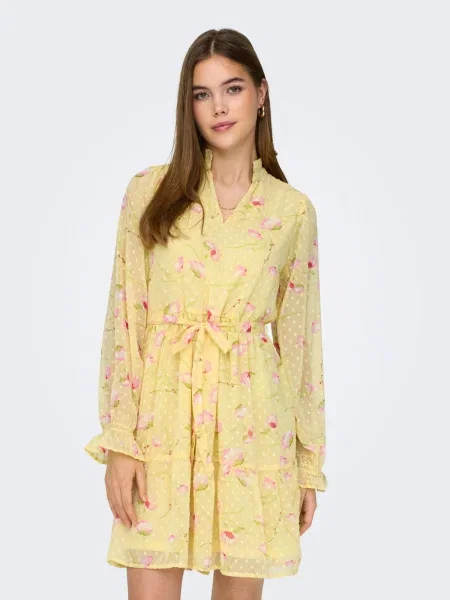 ONLY Rochie ROSEY pastel / verde deschis / roz / roz zmeură galben