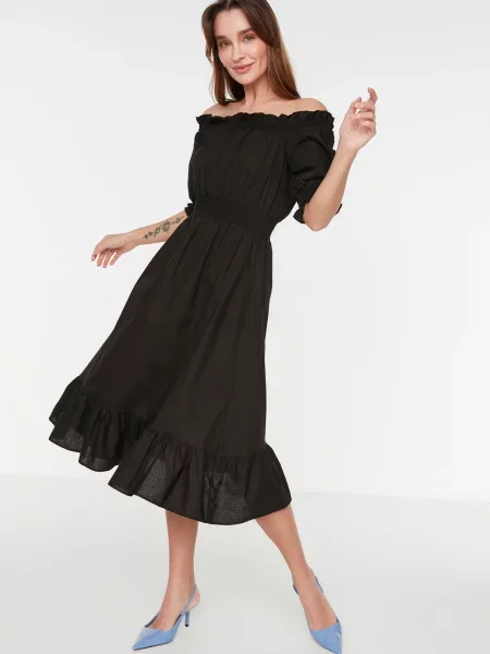 Sukienka midi Trendyol czarna