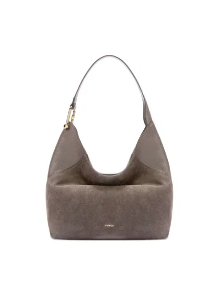 Torebka Furla skórzana szara