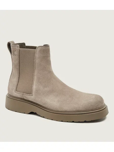 Calvin Klein Ghete chelsea | piele întoarsă maro