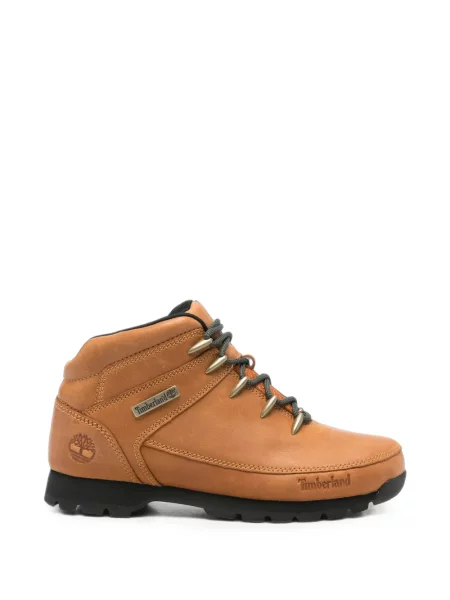 Cizme scurte Timberland din piele cu autograf maro