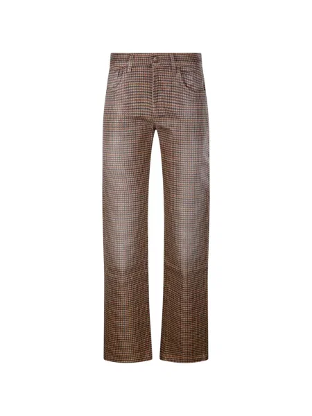 Džíny 7 For All Mankind s pepito vzorem hnědé