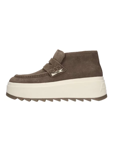 Sneakersy Ash zamszowe z ćwiekami brązowe