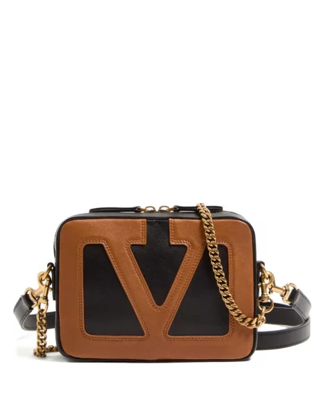 Geanta de piele Valentino Garavani din piele negru