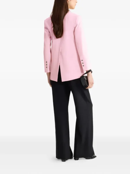 Kołnierzykowy marynarka Patou dwurzędowa różowa