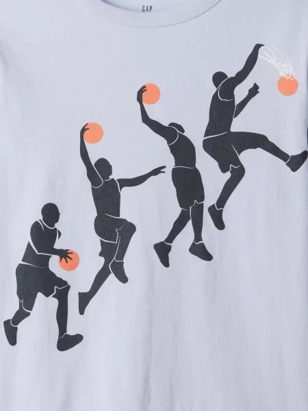 Tricou copii Gap gri
